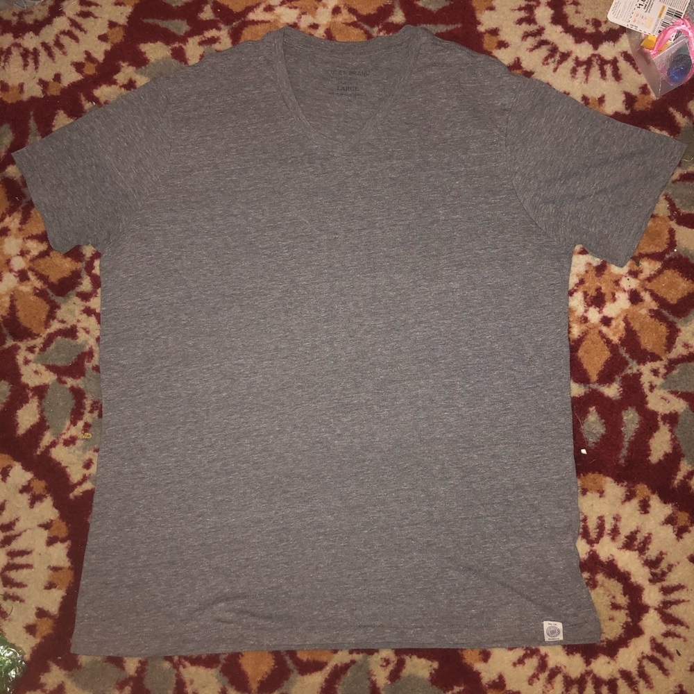 Lucky Brand Gray V Neck T Shirt